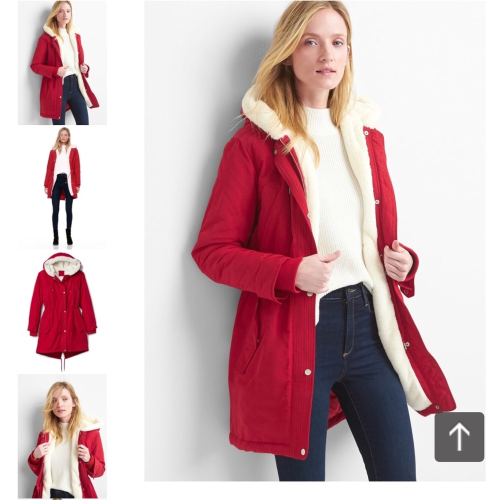 NWT Gap Primaloft Red Parka